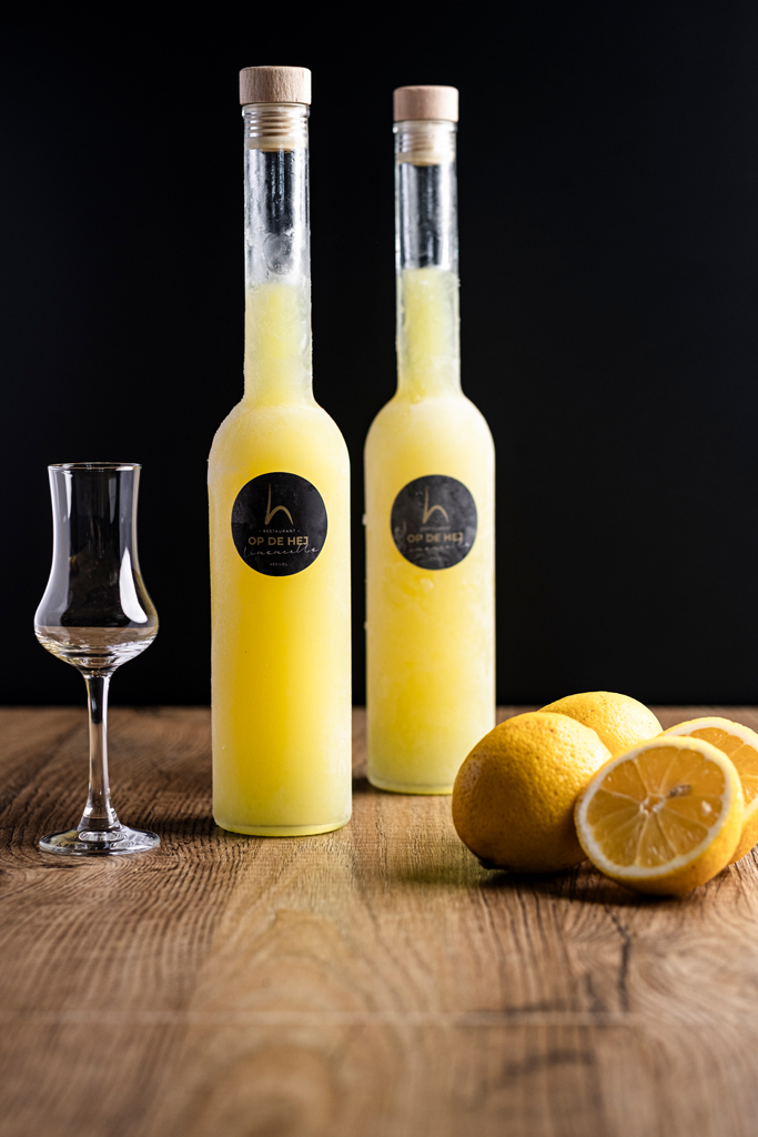 zelfgemaakte Limoncello van Vera bij Restaurant Op de Hej